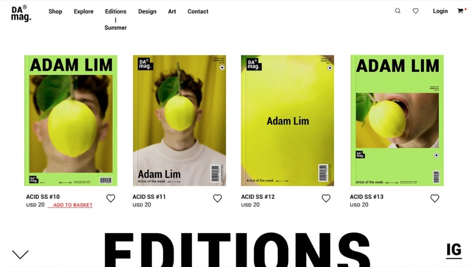 Ejemplos de proyectos y componentes en una interfaz moderna